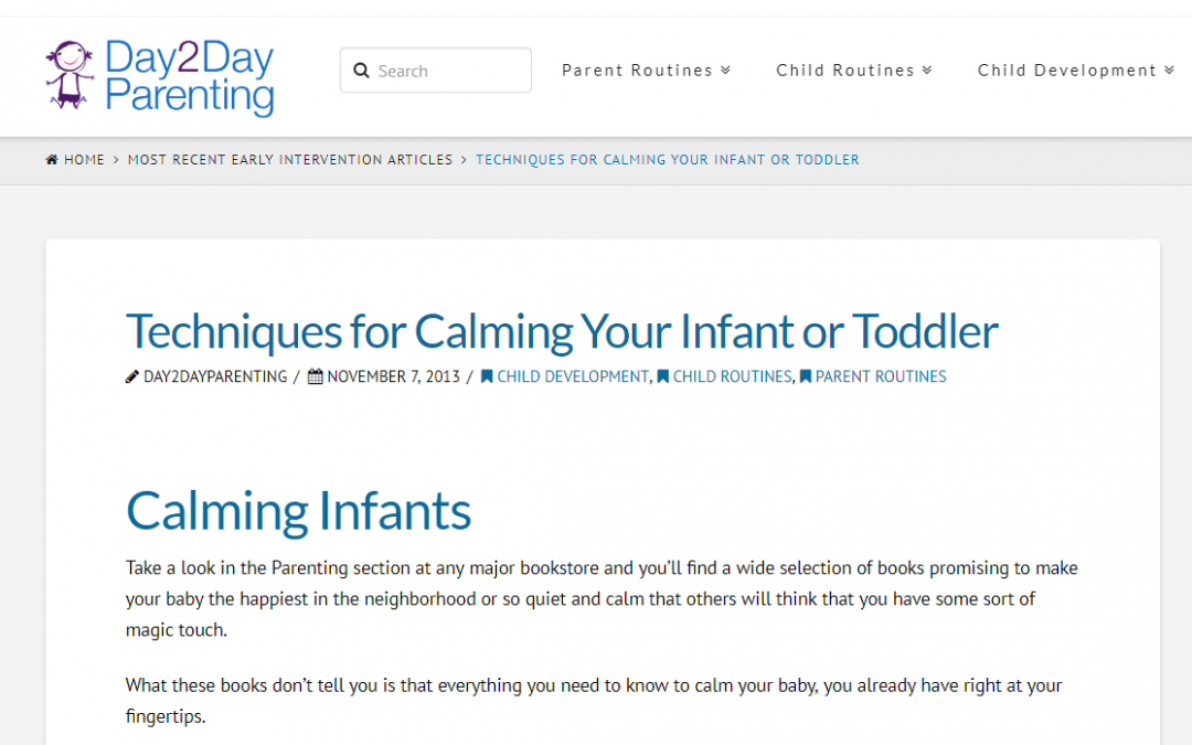Techniques for Calming your Infant or Toddler