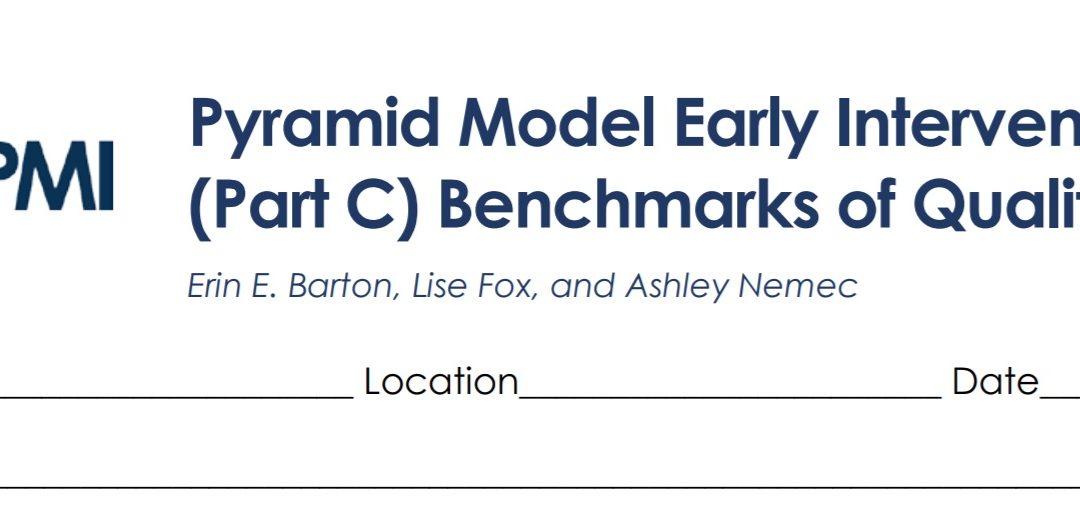 Pyramid Model Early Intervention (Part C) Benchmarks of Quality (BoQ) Form
