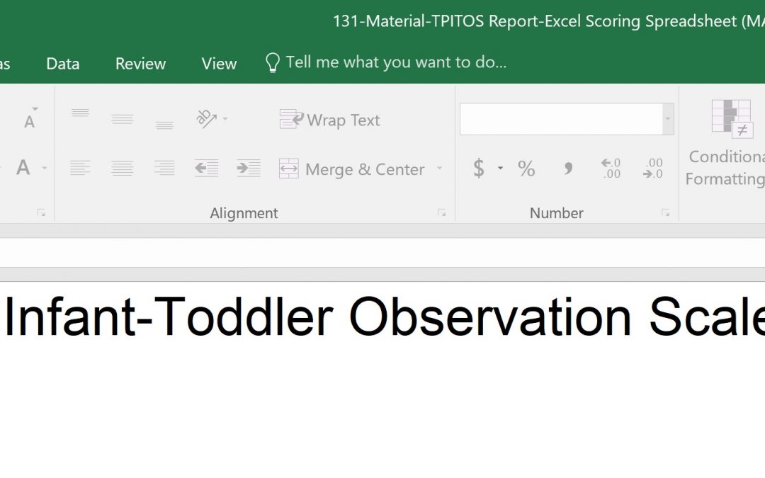 TPITOS Report: Excel Scoring Spreadsheet (MAC Version)