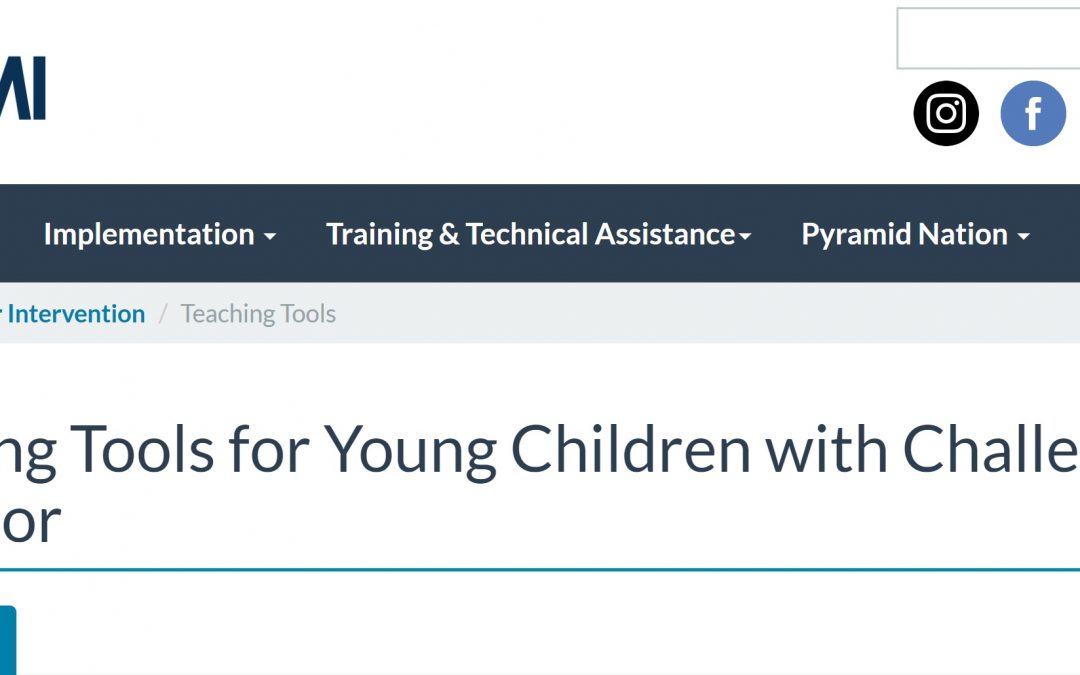 NCPMI Teaching Tools for Young Children with Challenging Behavior