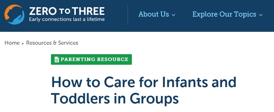 How to Care for Infants & Toddlers in Groups
