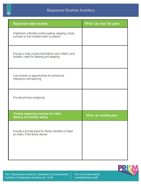 Environment: Handout 3 Responsive Routines - PRISM