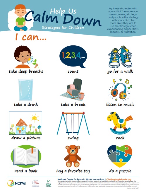 NCPMI Help us Calm Down: Strategies for Children