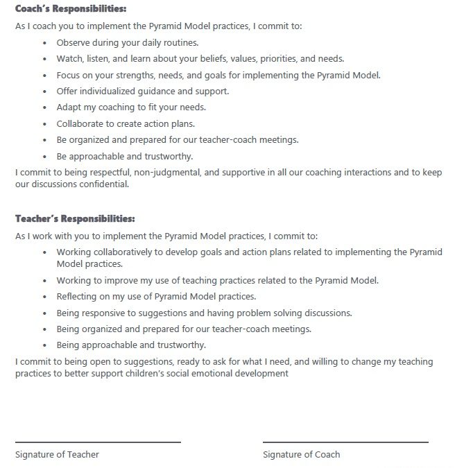 Teacher-Coach Agreement